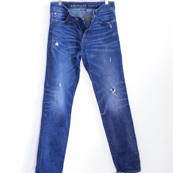 American Eagle Distressed Slim Straight Jeans - Picture 1 of 2